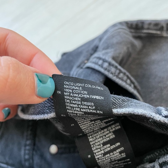 & other stories raw edge faded black jeans sz 26 - Picture 7 of 9